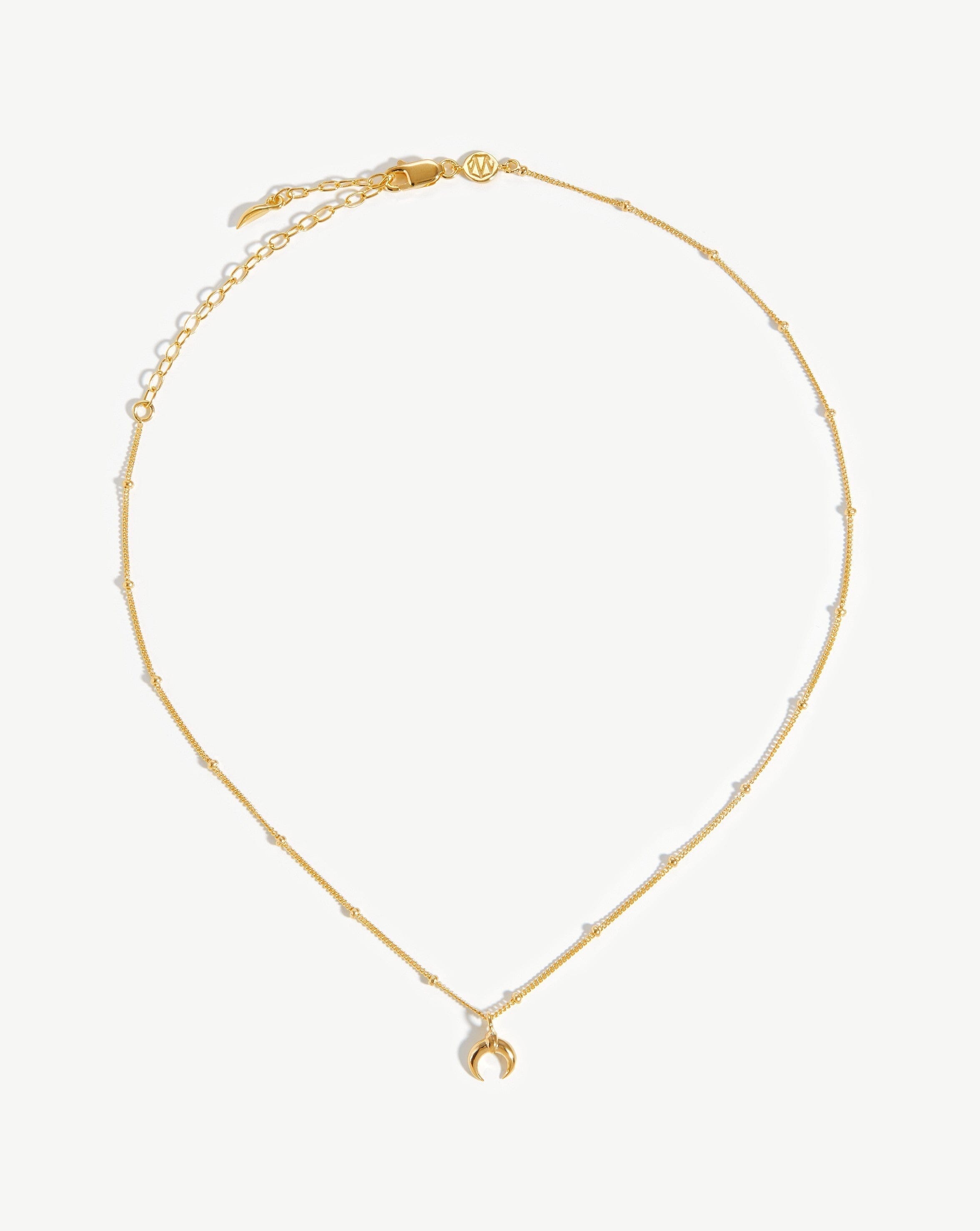 Lucy Williams Tiny Horn Choker | 18ct Gold Plated Vermeil Necklaces Missoma 