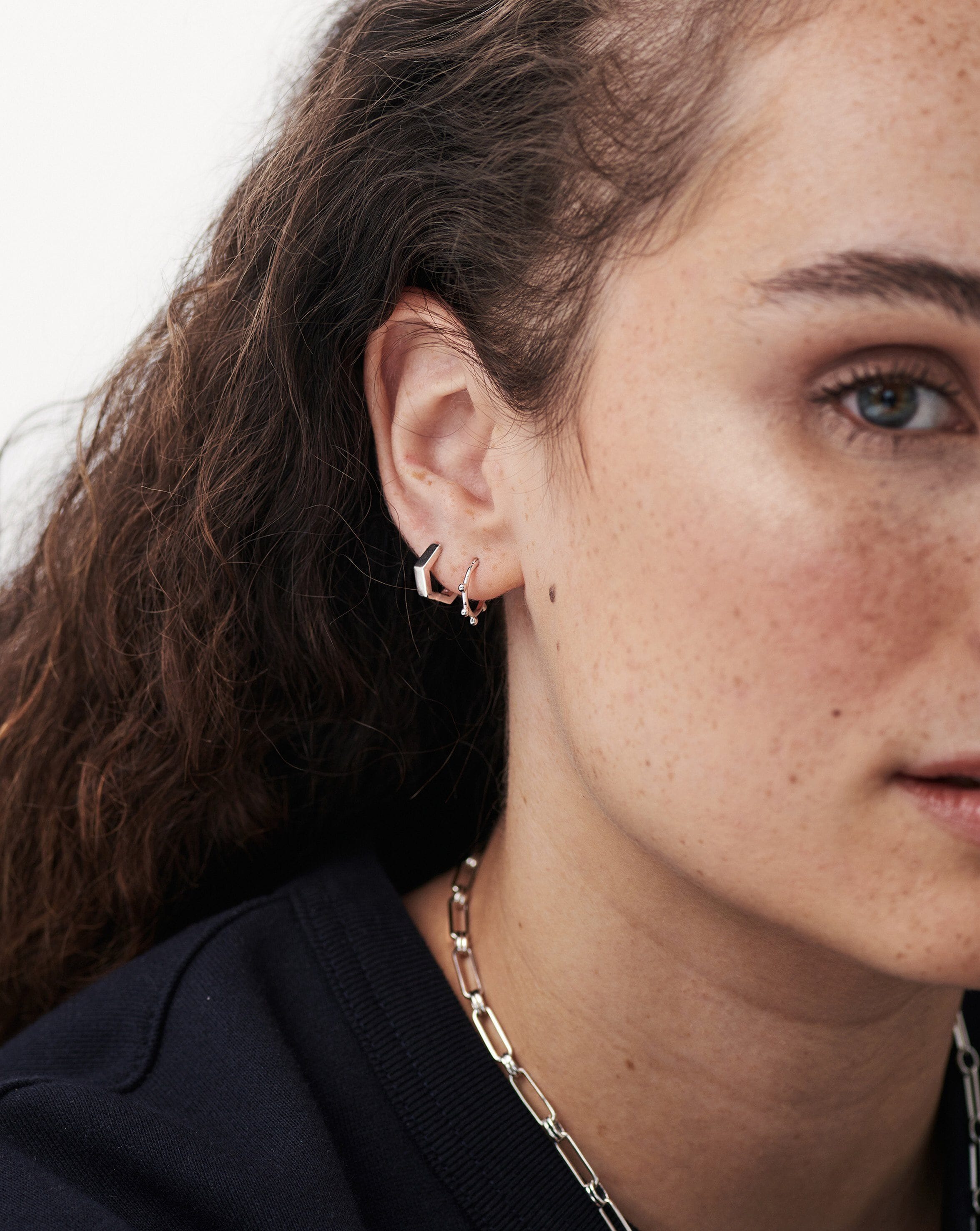 Lucy Williams Tiny Orb Hinged Hoop Earrings Earrings Missoma 