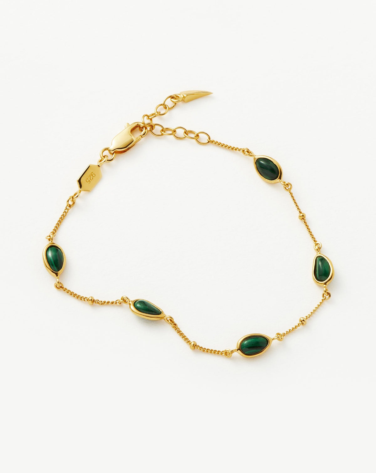 Magma Gemstone Charm Bracelet 18ct Vermeil on Recycled Sterling Silver