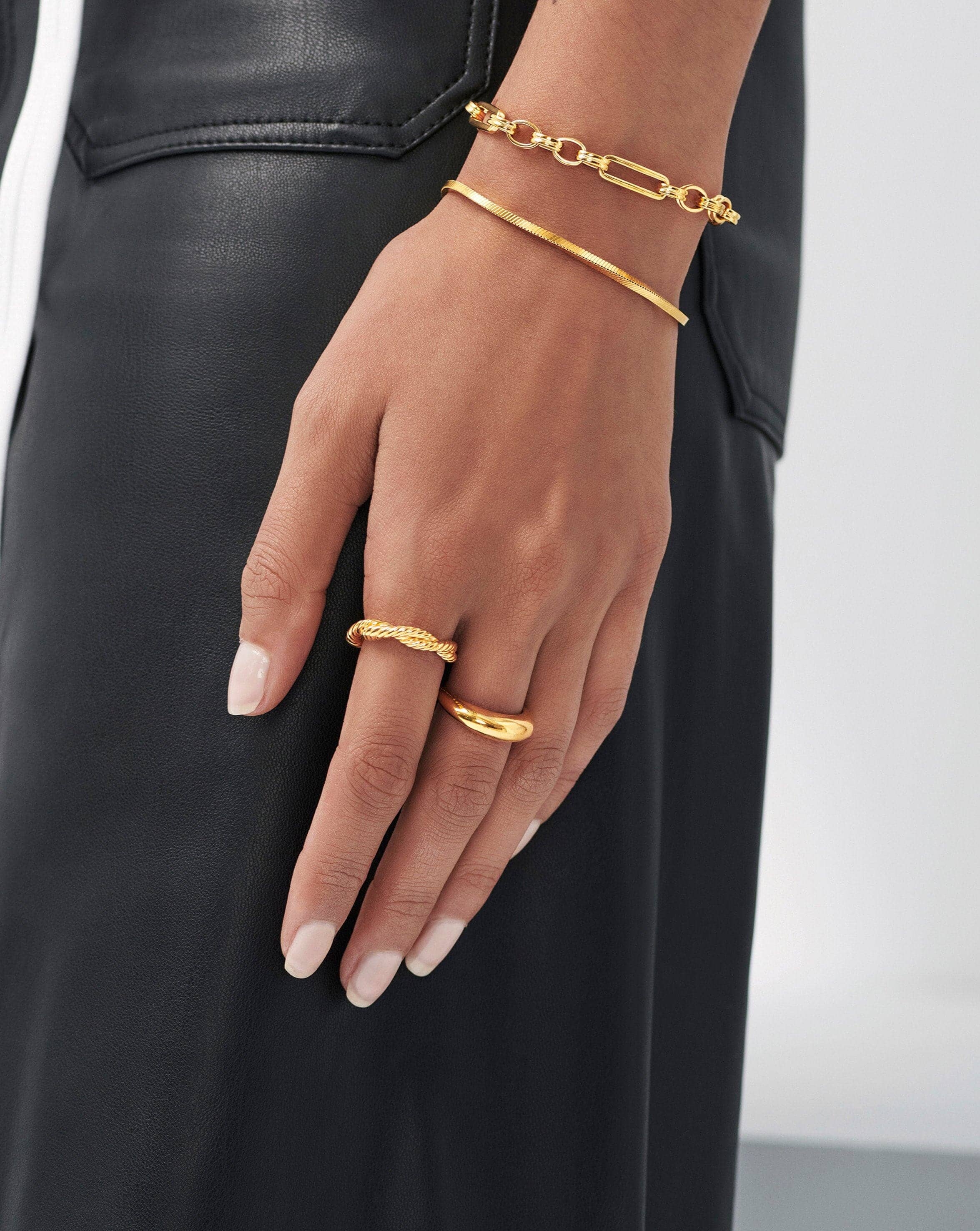 Marina Double Rope Ring | 18ct Gold Plated Vermeil Rings Missoma 