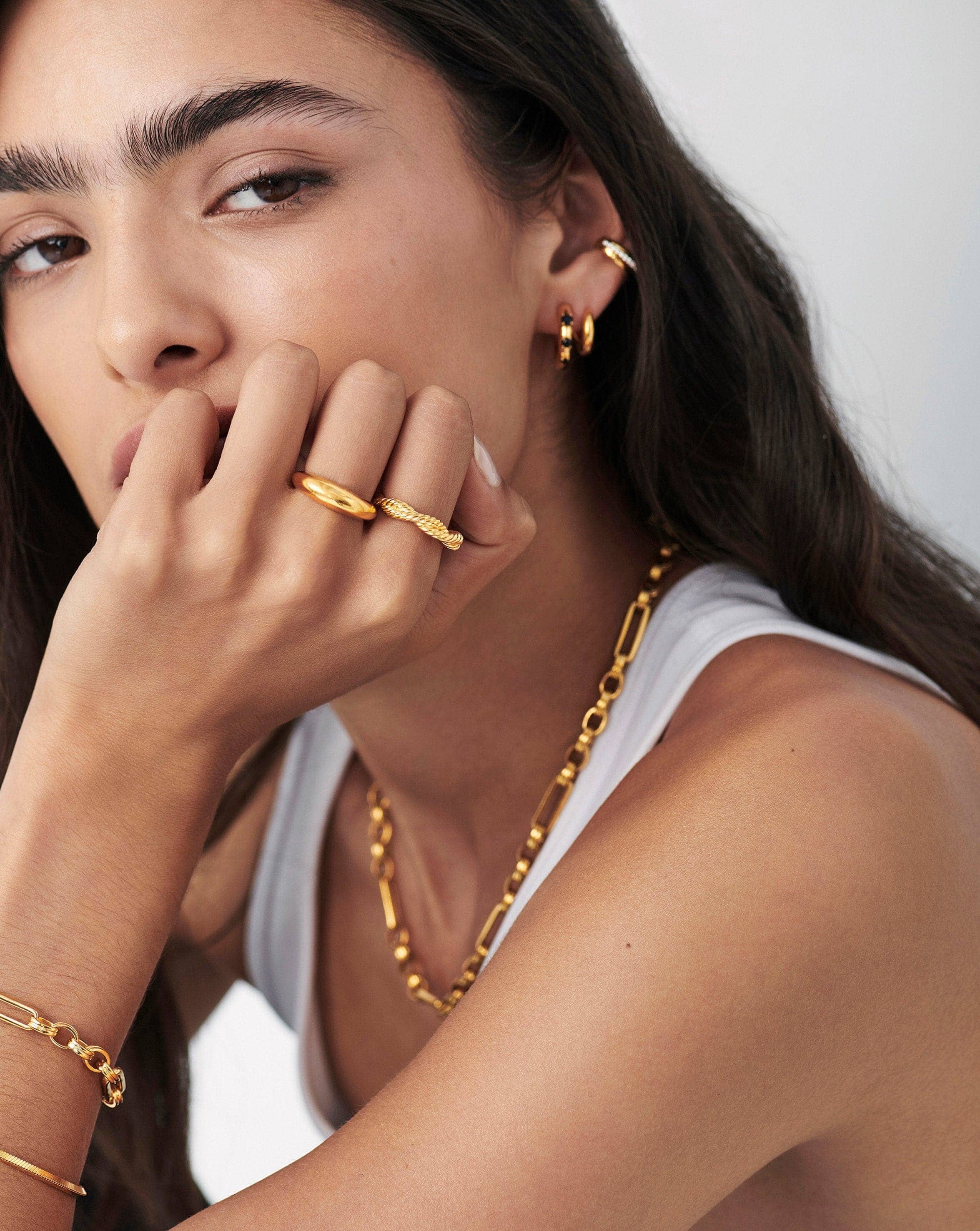 Marina Double Rope Ring | 18ct Gold Plated Vermeil Rings Missoma 