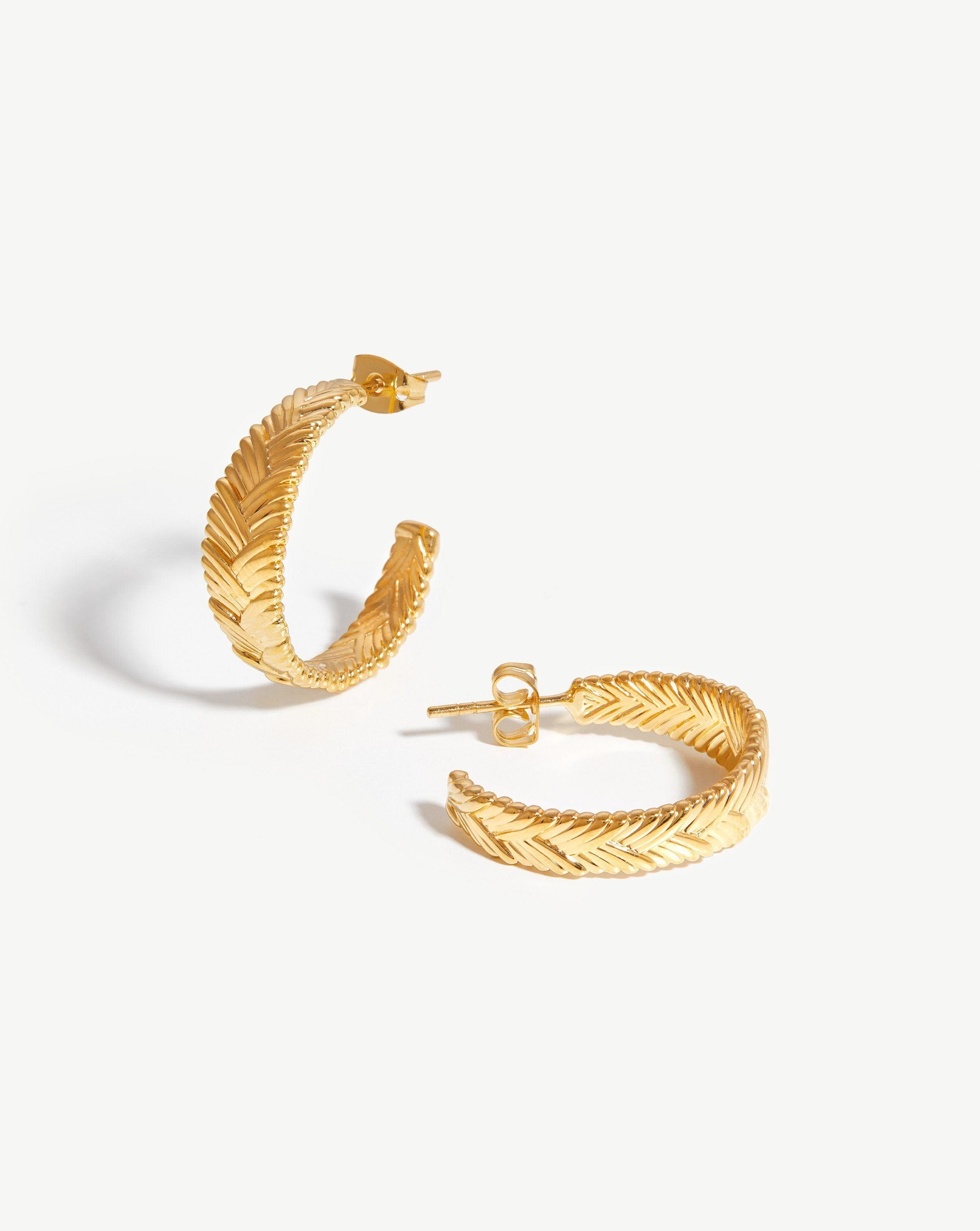 Medium Braid Hoop Earrings Earrings Missoma 