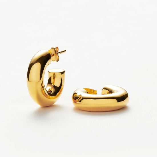 Medium Chubby Hoop Earrings | 18ct Gold Plated Earrings Missoma 
