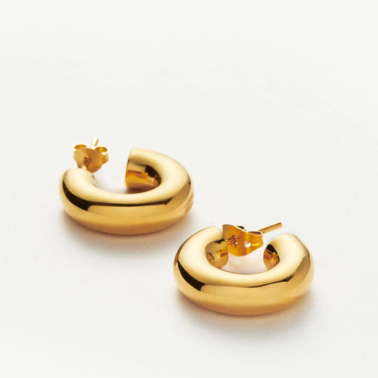 Medium Chubby Hoop Earrings | 18ct Gold Plated Earrings Missoma 