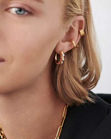 Medium Claw Studded Hoop Earrings Earrings Missoma 