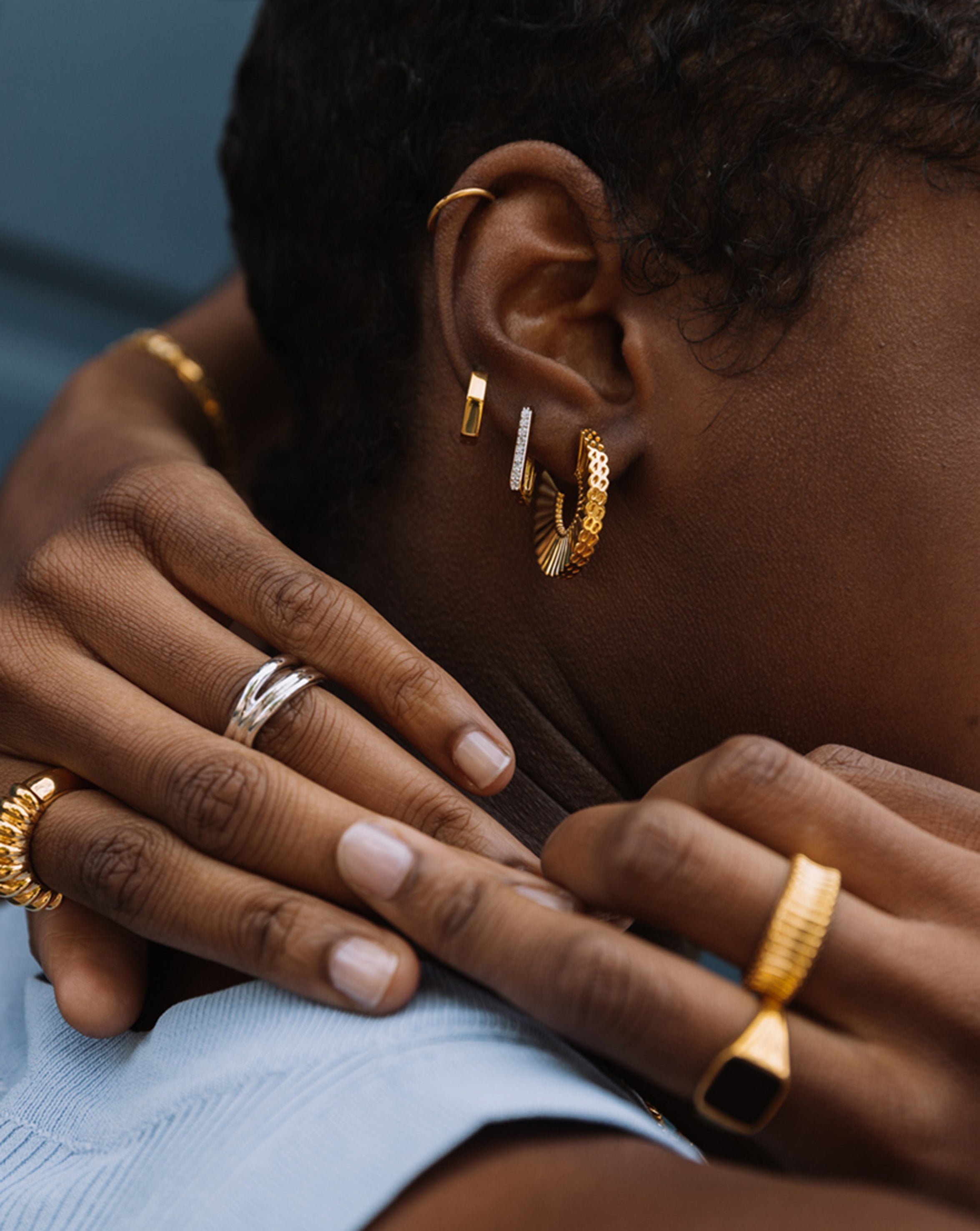 Medium Flat Frill Hoop Earrings Earrings Missoma 