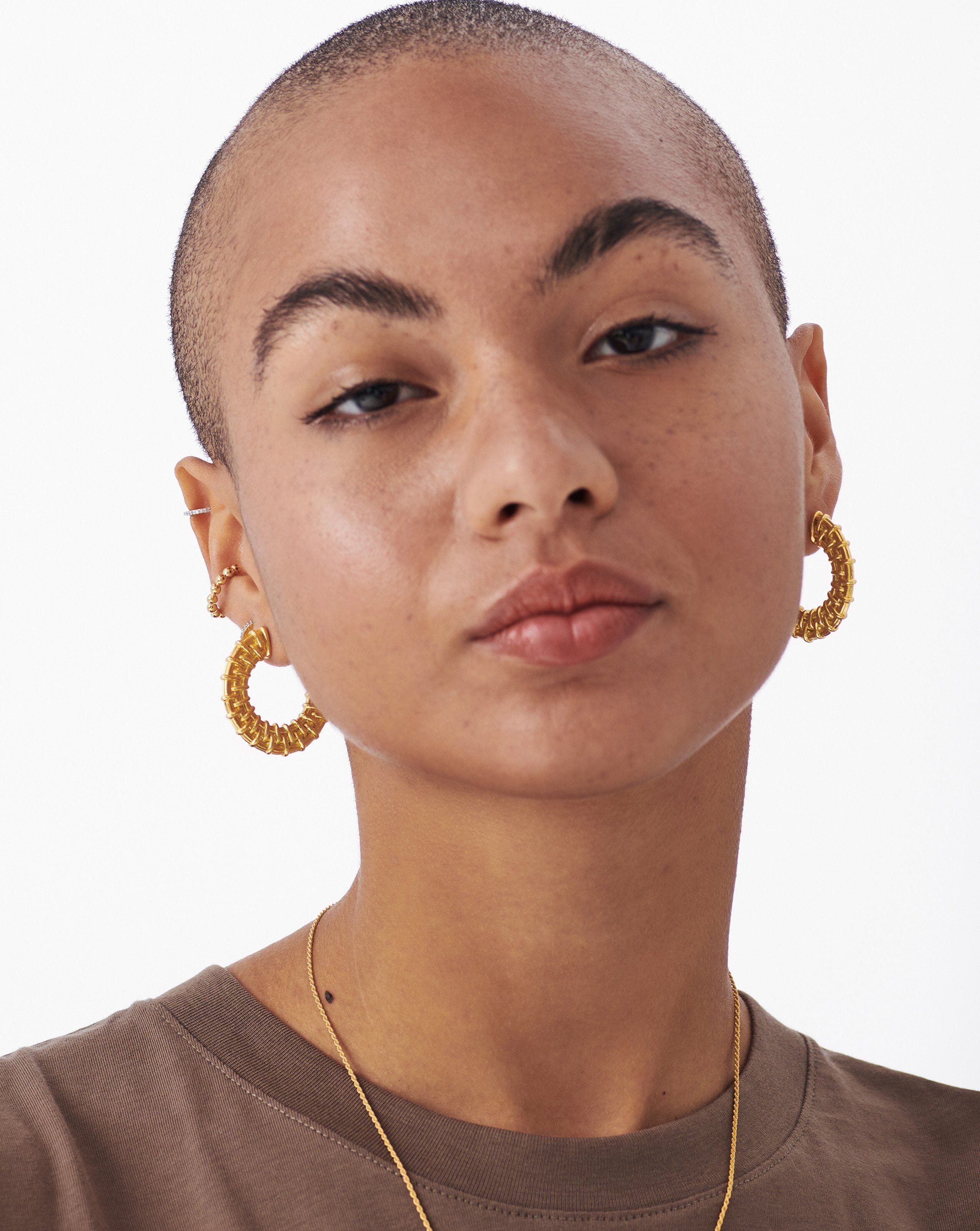 Medium Flat Raffia Hoop Earrings Earrings Missoma 