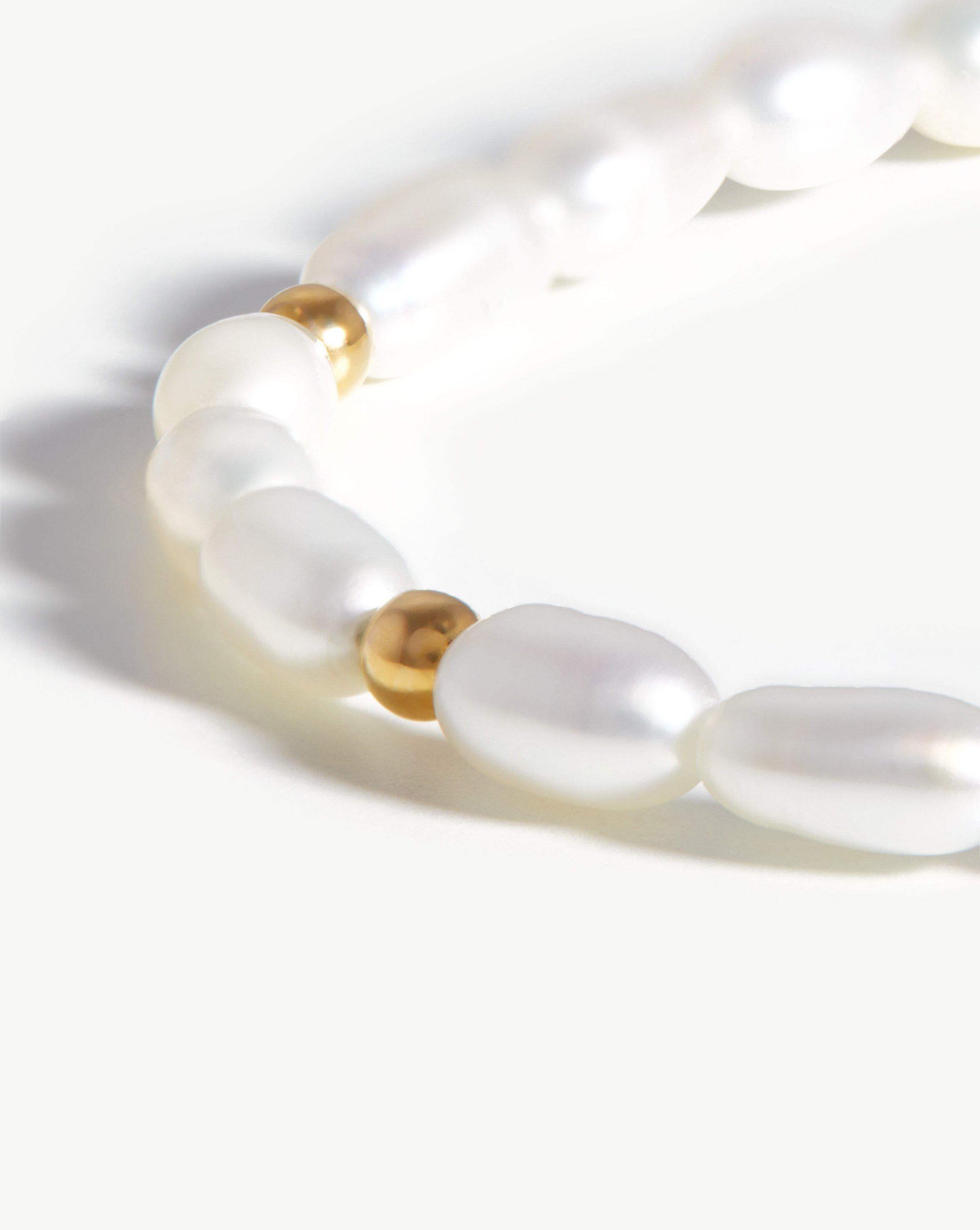 Medium Seed Pearl Beaded Necklace | 18ct Gold Plated/Pearl Necklaces Missoma 