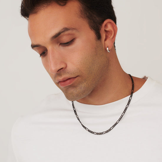 Men's Black Filia Chain Necklace | Sterling Silver Necklaces Missoma 