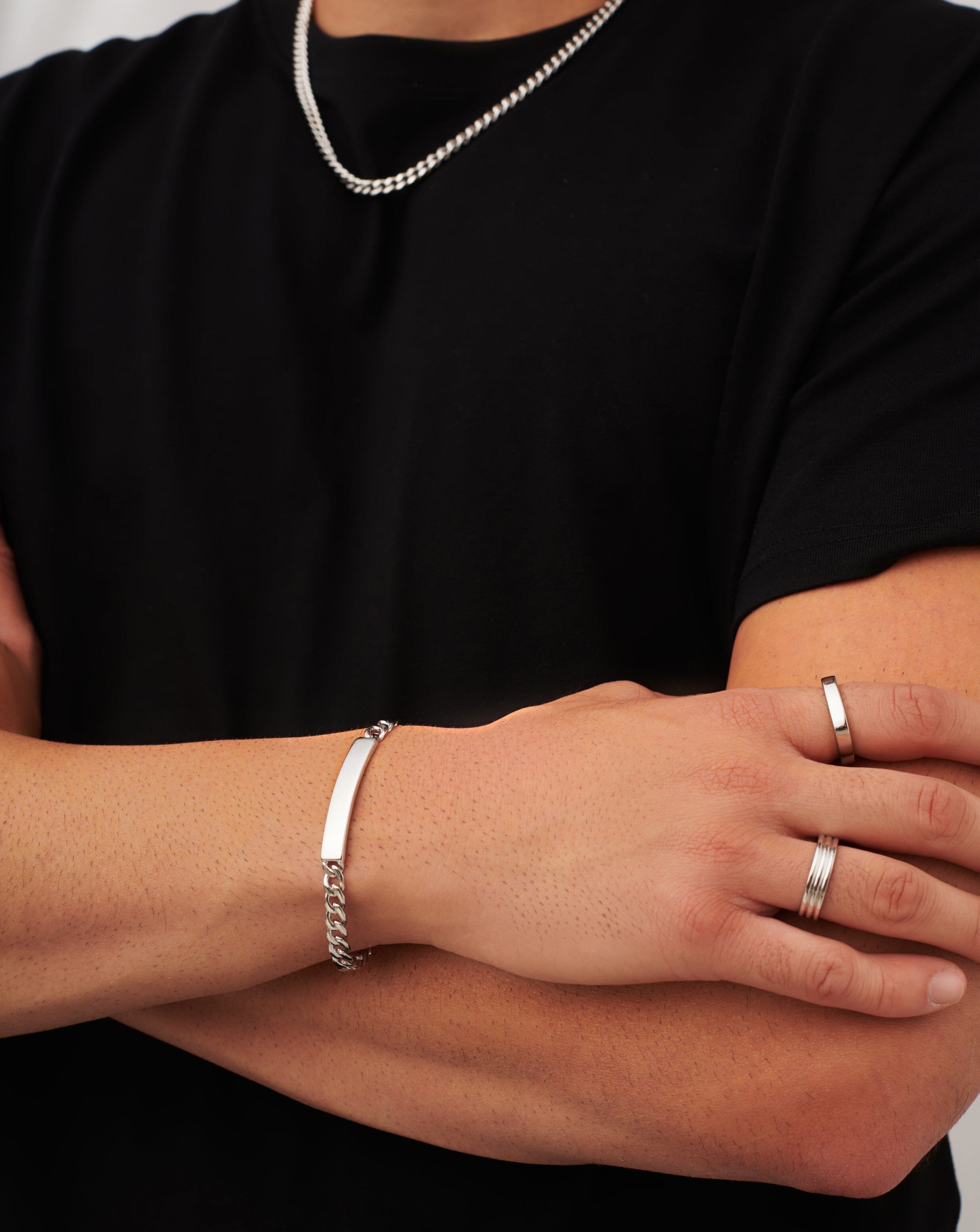 Men's Engravable ID Chain Bracelet | Sterling Silver Bracelets Missoma 