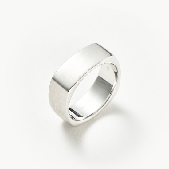 Mens Engravable Matte Wide Ring | Sterling Silver Rings Missoma 