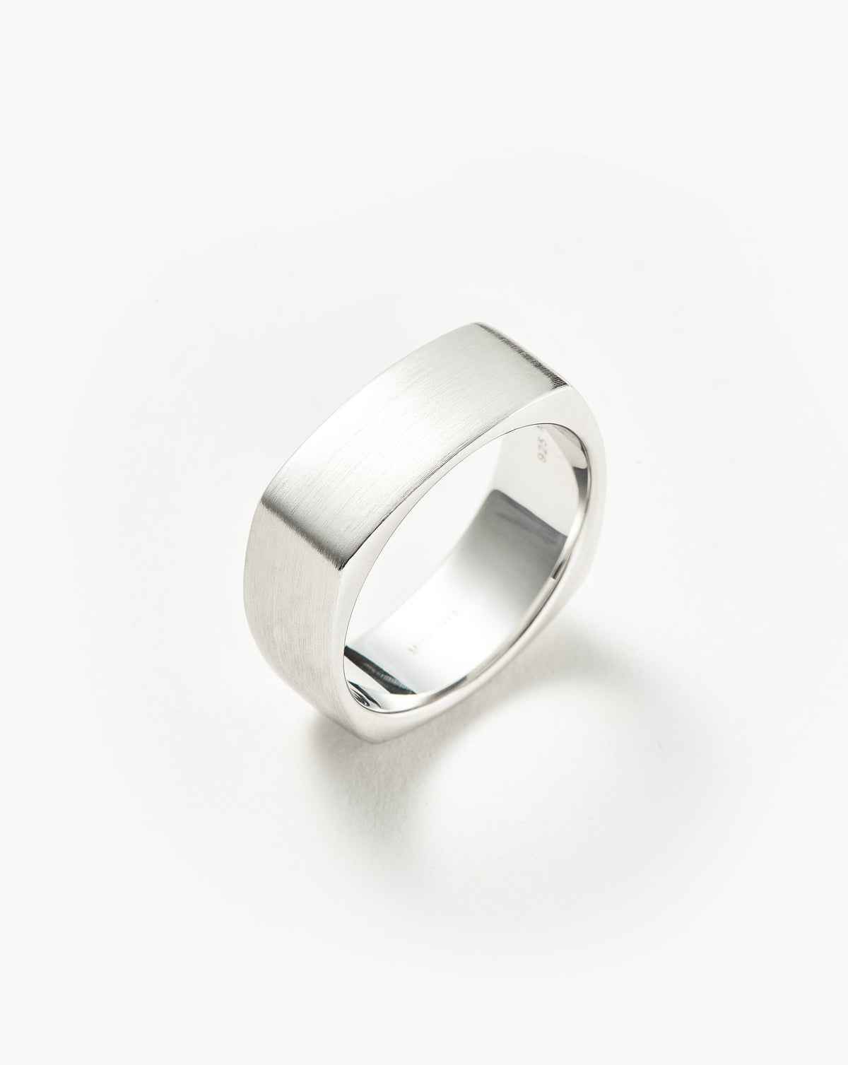 Engravable Matte Wide Ring Sterling