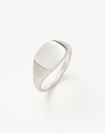 Mens Engravable Signet Ring | Sterling Silver Rings Missoma 