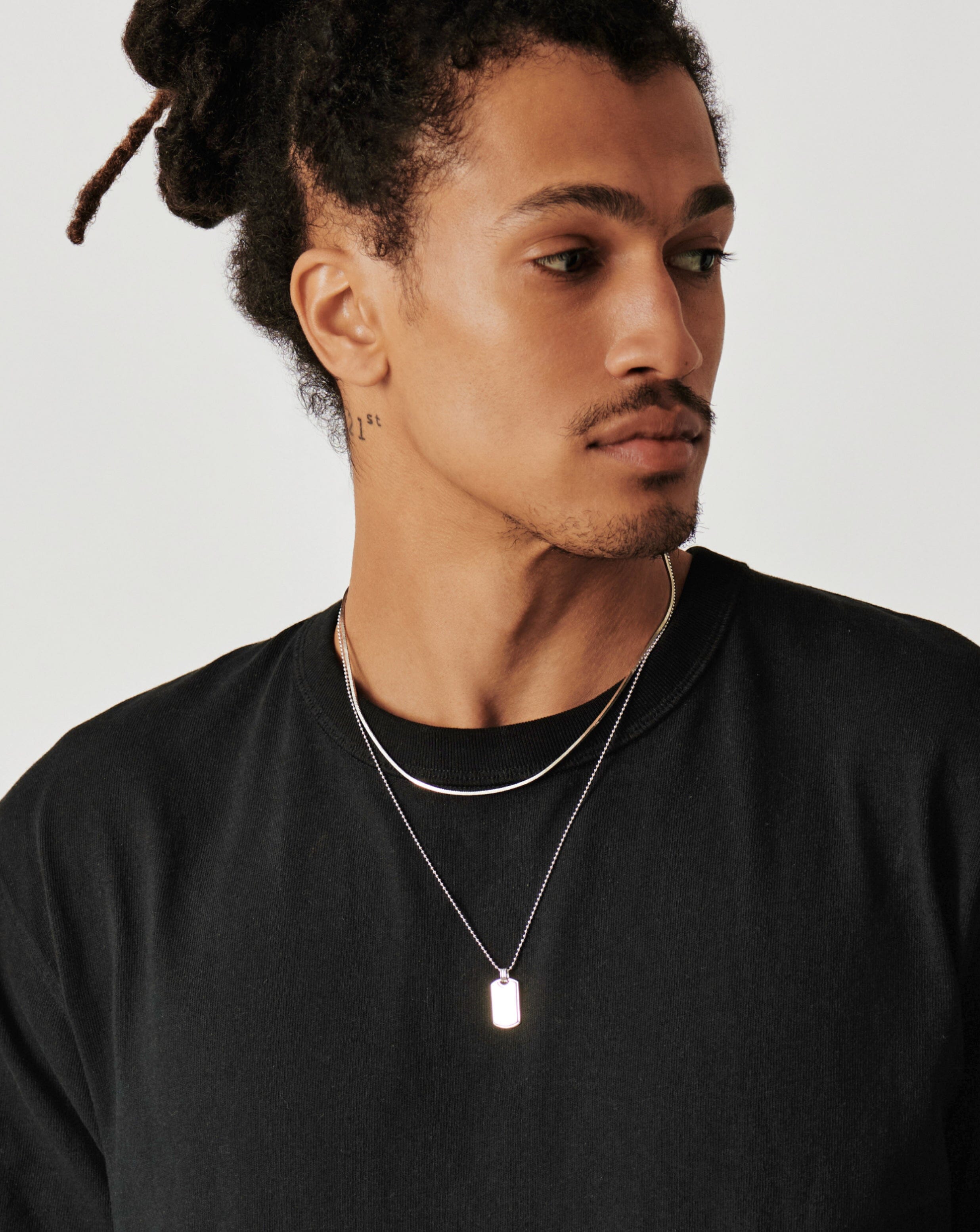 Mens Engravable Tag Pendant Necklace | Sterling Silver Necklaces Missoma 