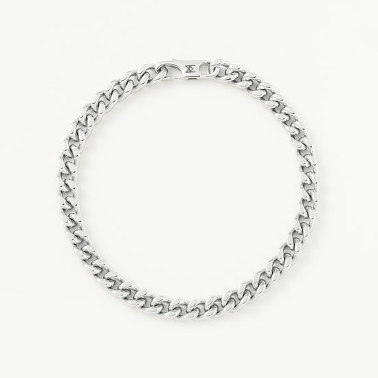 Men's Flat Curb Chain Bracelet | Silver Plated Bracelets Missoma 