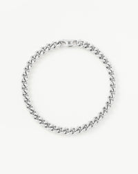 Men's Flat Curb Chain Bracelet | Silver Plated Bracelets Missoma 