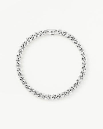 Men's Flat Curb Chain Bracelet | Silver Plated Bracelets Missoma 