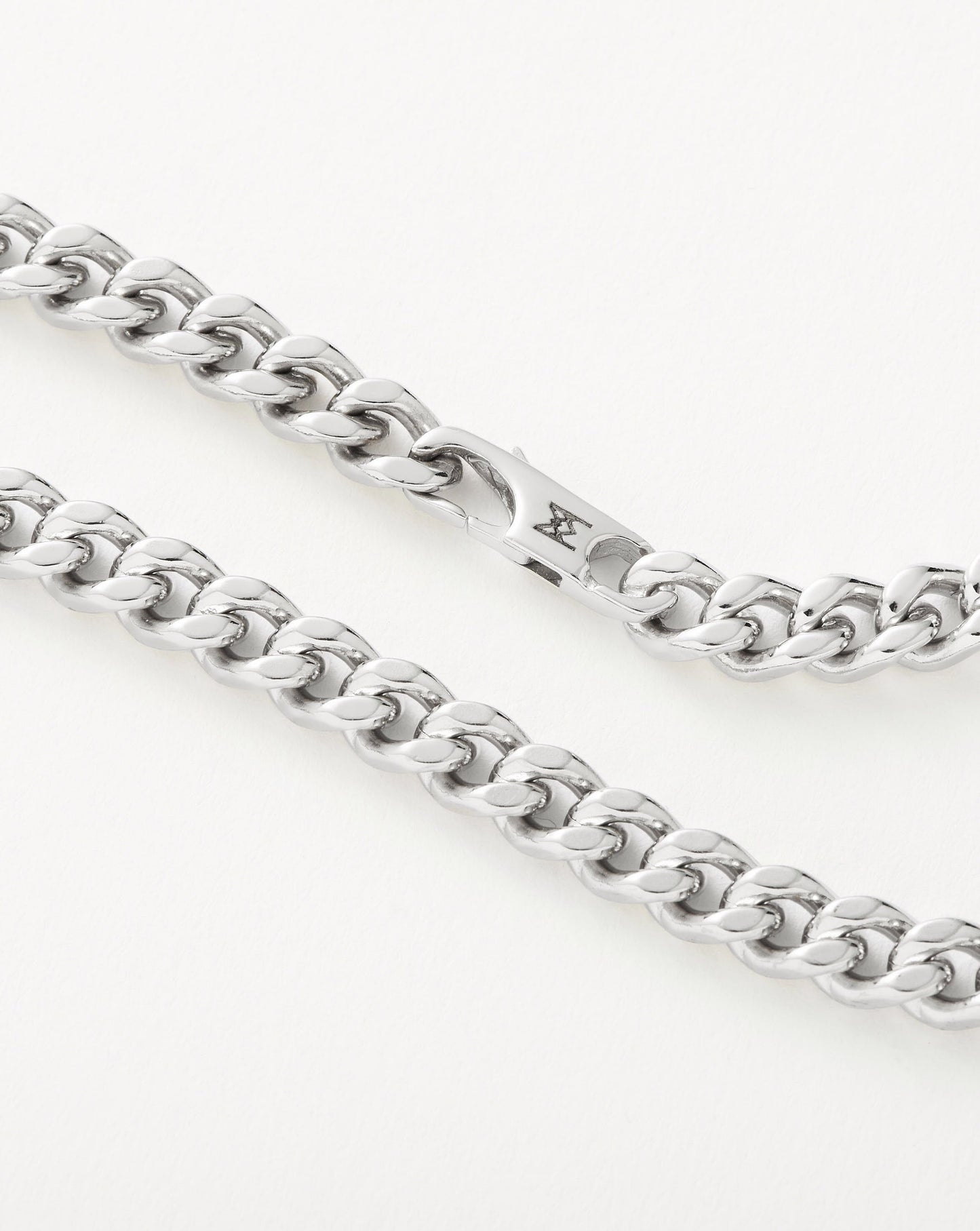 Men's Flat Curb Chain Necklace | Silver Plated Necklaces Missoma 