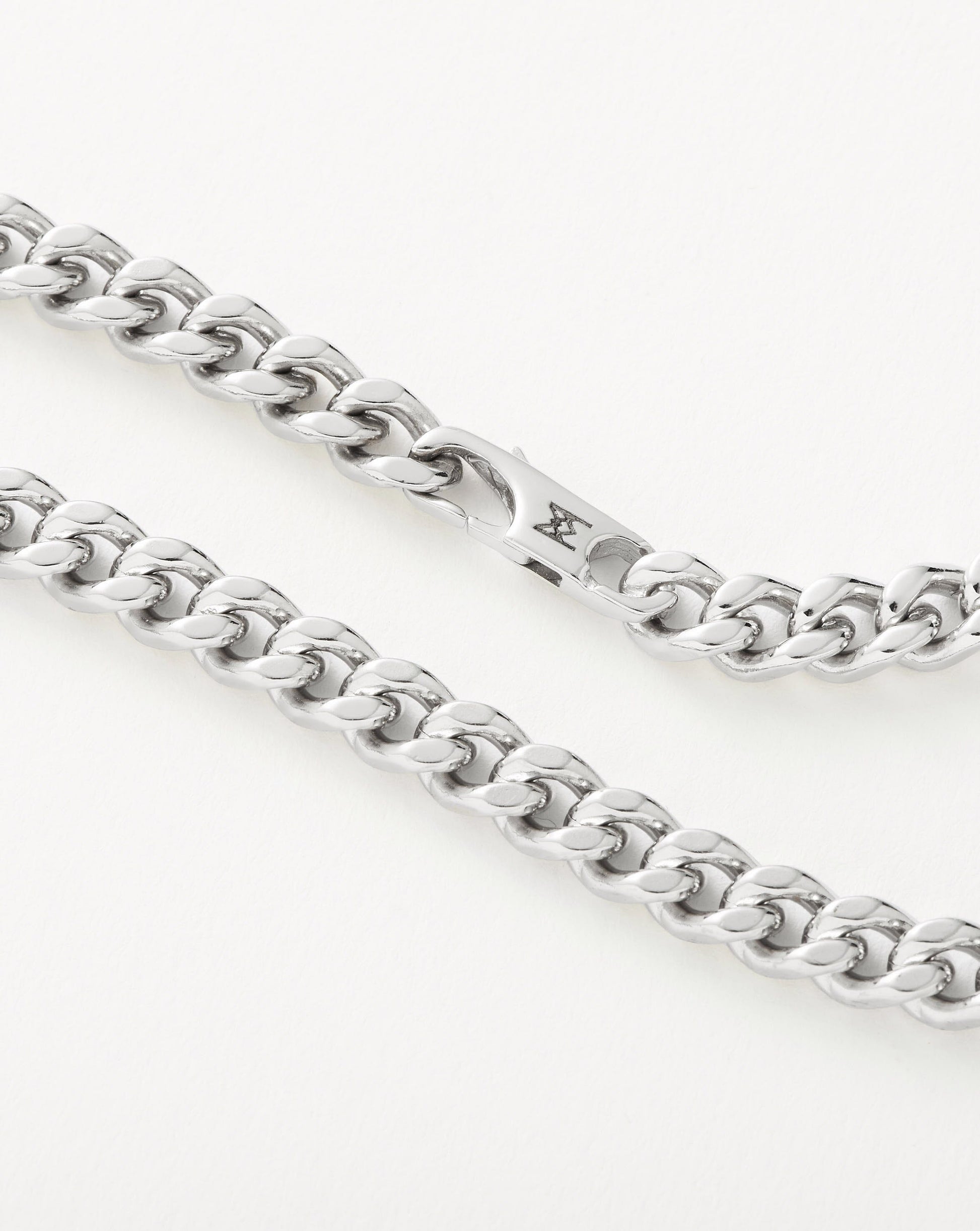 Men's Flat Curb Chain Necklace | Silver Plated Necklaces Missoma 