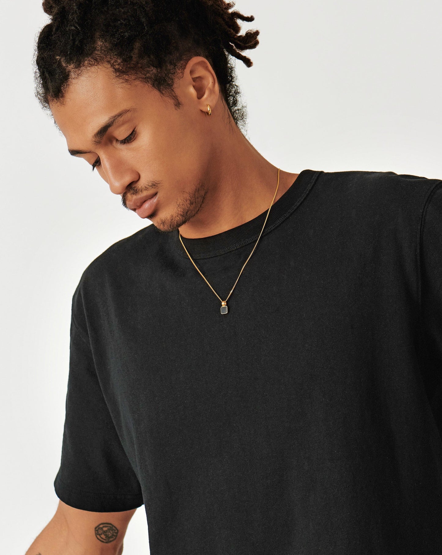 Mens Lucy Williams Square Black Onyx Pendant Necklace Necklaces Missoma 