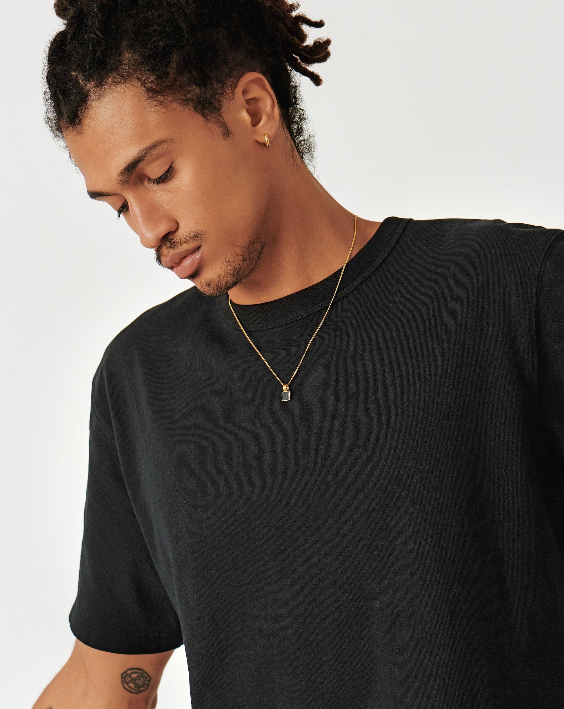 Mens Lucy Williams Square Black Onyx Pendant Necklace Necklaces Missoma 