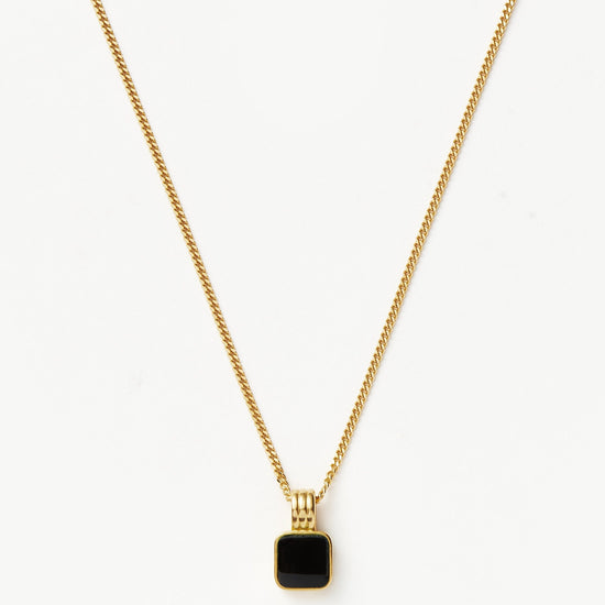 Mens Lucy Williams Square Black Onyx Pendant Necklace Necklaces Missoma 