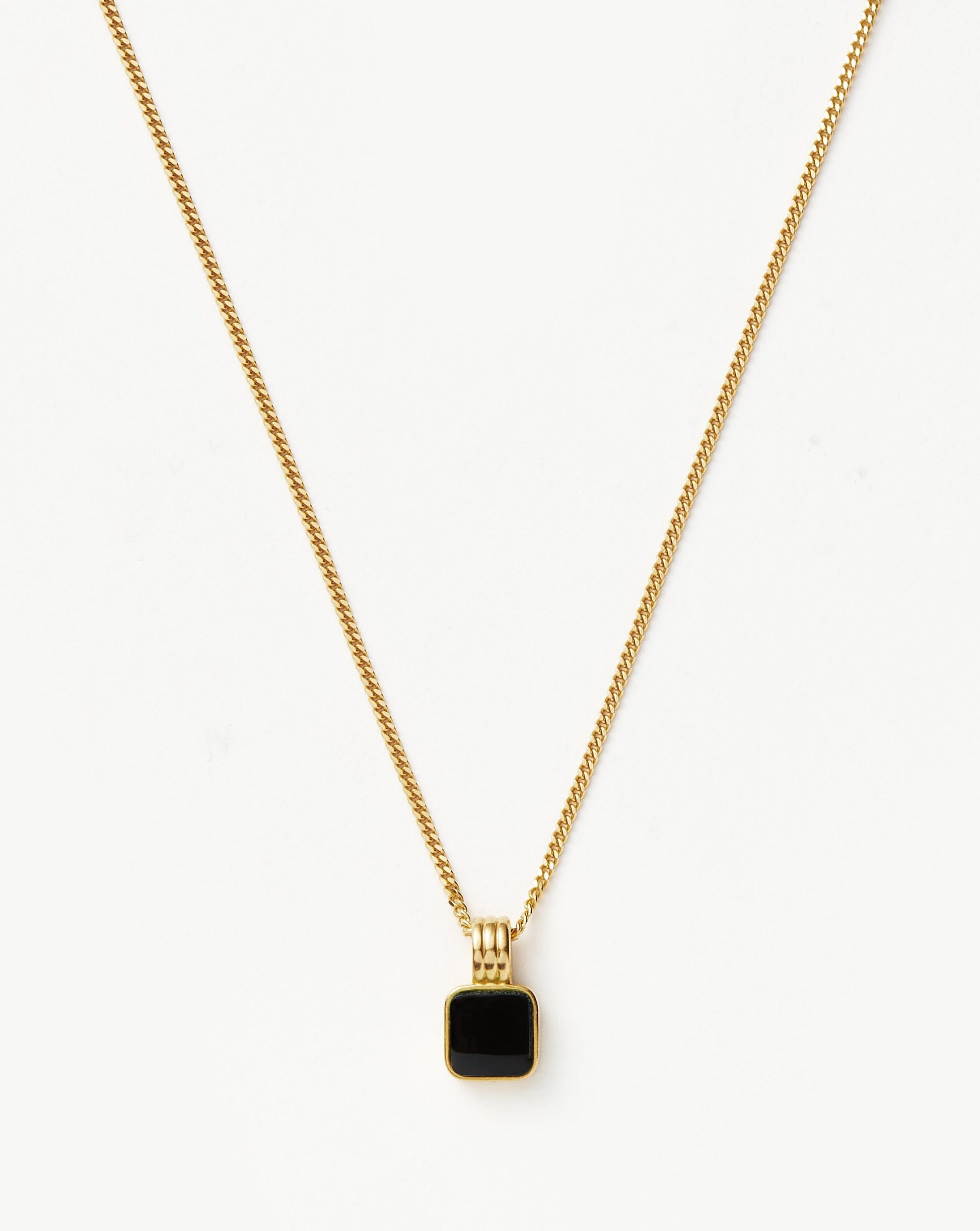 Mens Lucy Williams Square Black Onyx Pendant Necklace Necklaces Missoma 