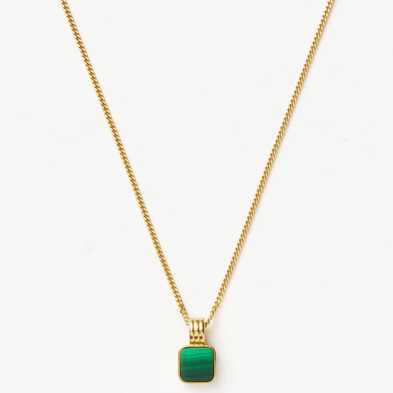 Mens Lucy Williams Square Malachite Pendant Necklace Necklaces Missoma 