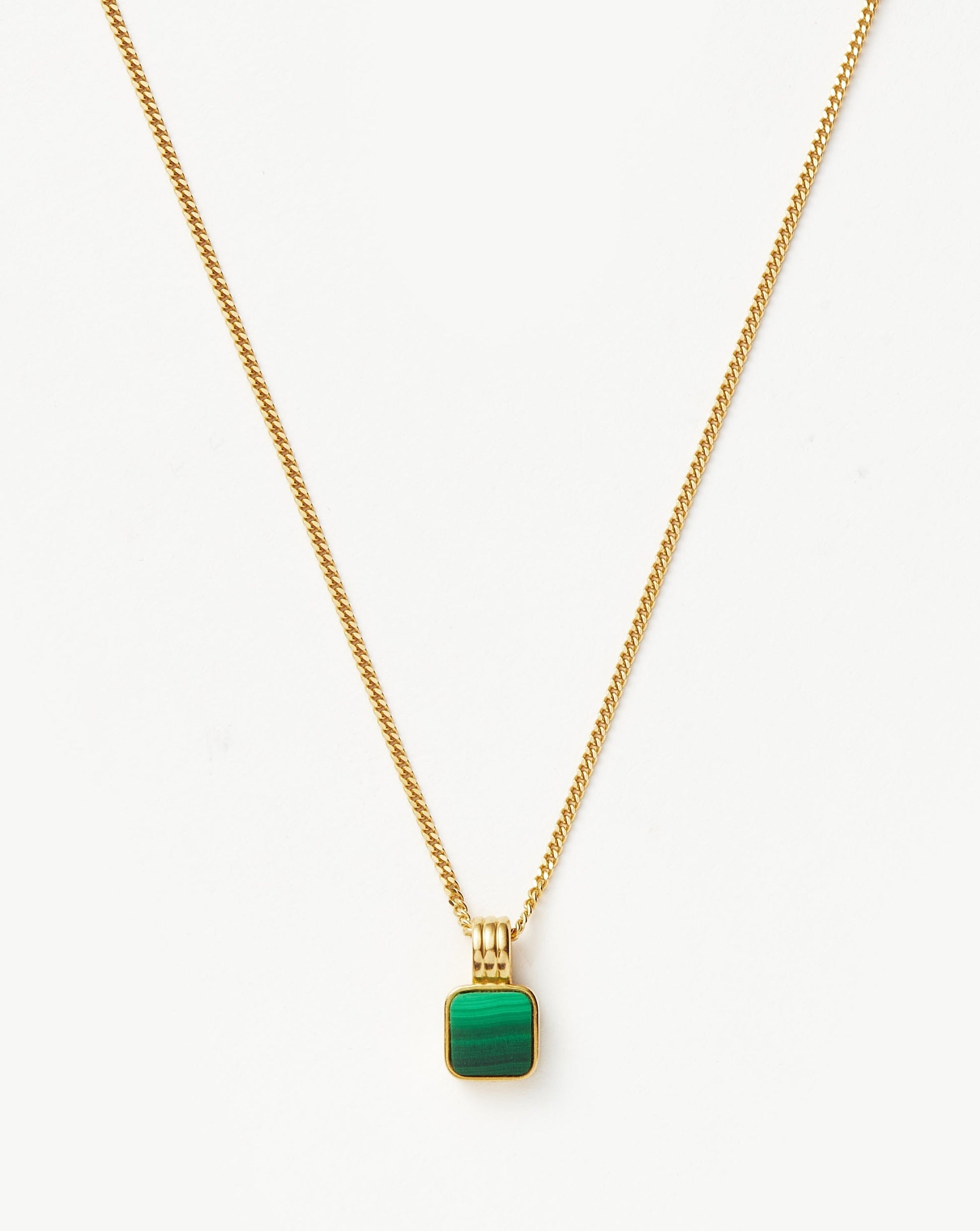 Mens Lucy Williams Square Malachite Pendant Necklace Necklaces Missoma 