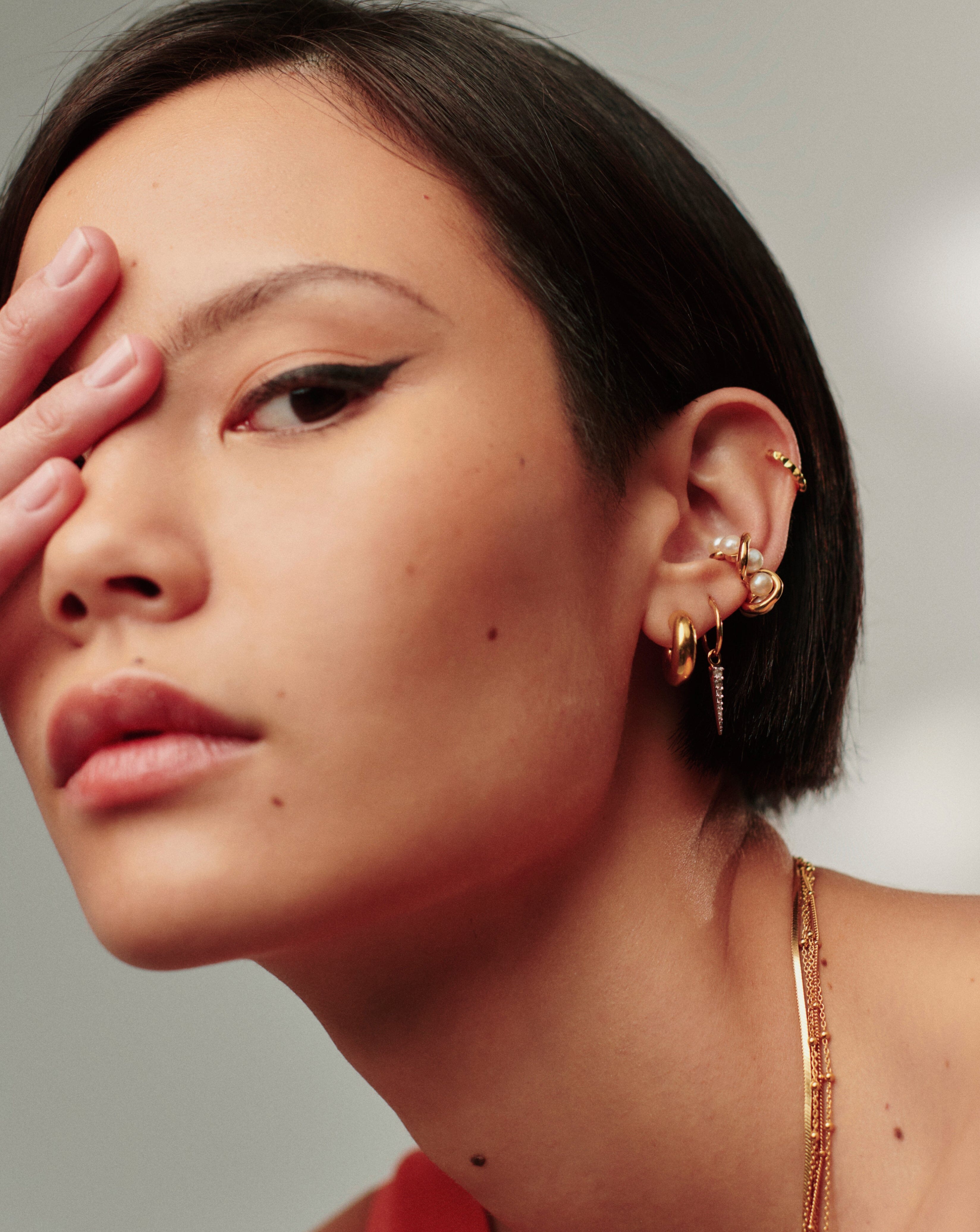 Mini Chubby Hoop Earrings | 18ct Gold Plated Earrings Missoma 