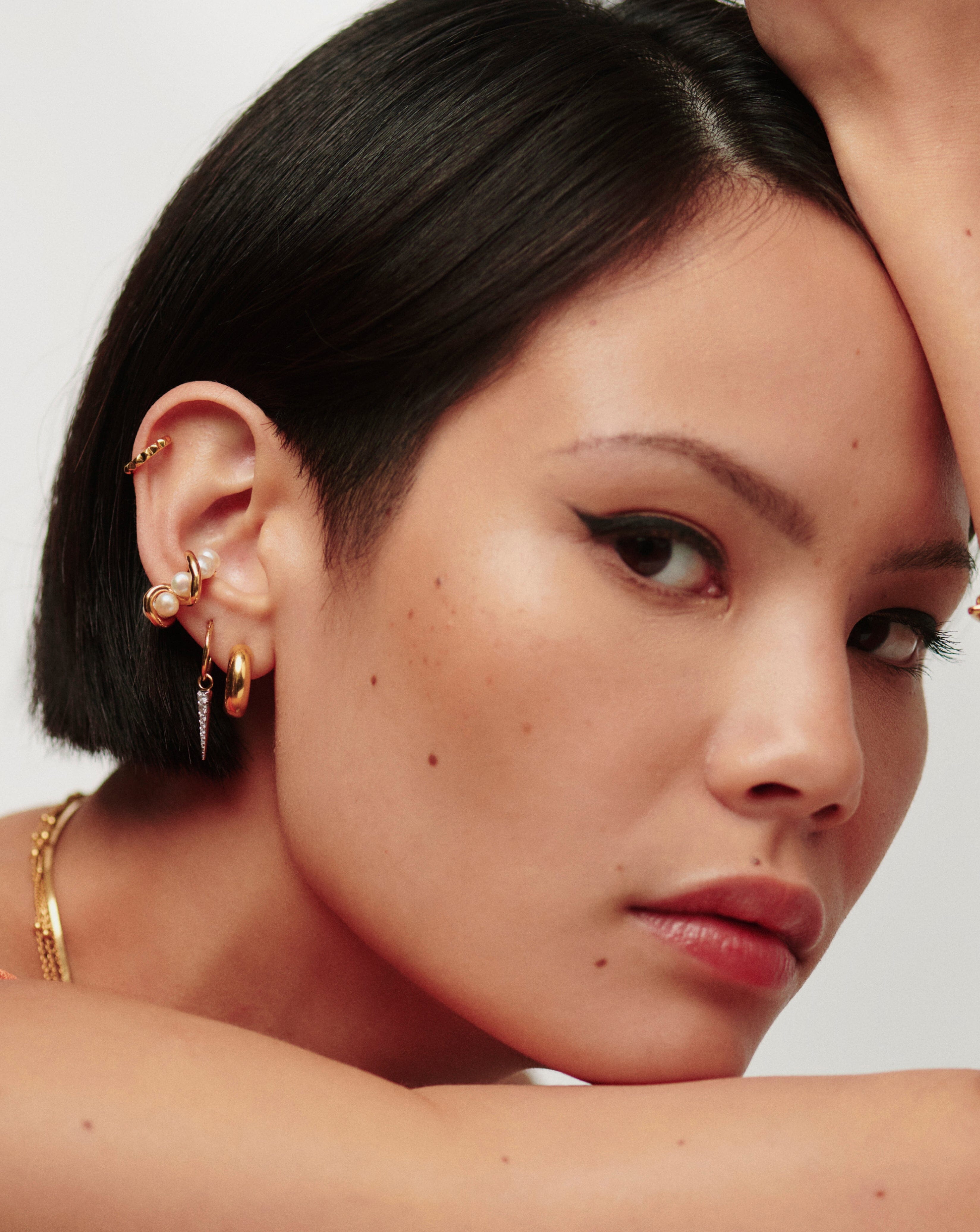 Mini Chubby Hoop Earrings | 18ct Gold Plated Earrings Missoma 