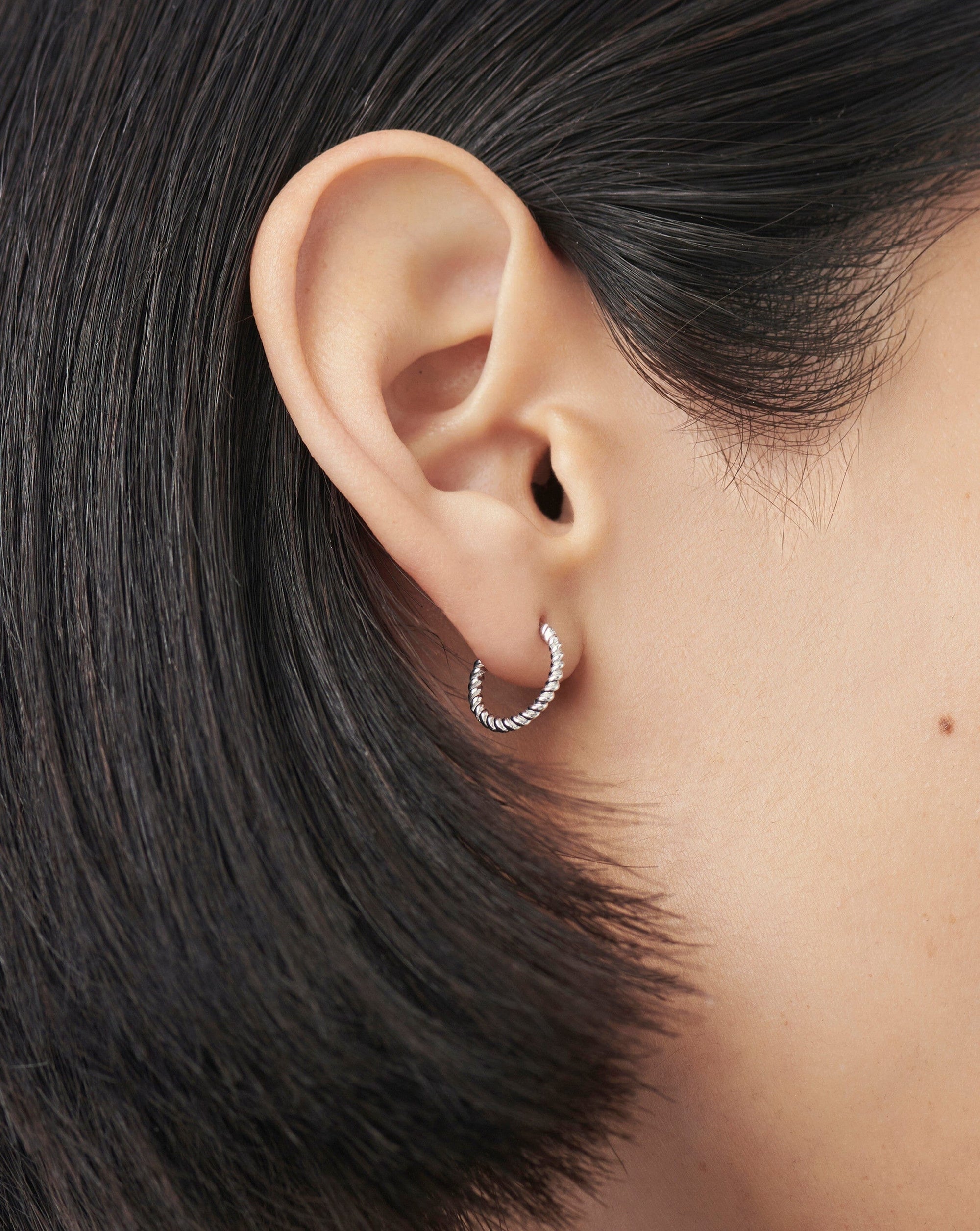 Mini Helical Hoop Earrings Sterling Silver Missoma