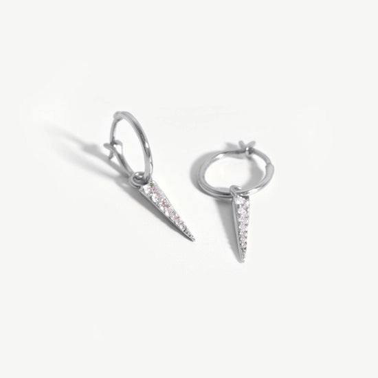 Mini Pave Spike Charm Hoop Earrings Earrings Missoma 