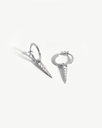 Mini Pave Spike Charm Hoop Earrings Earrings Missoma 