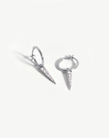 Mini Pave Spike Charm Hoop Earrings Earrings Missoma 