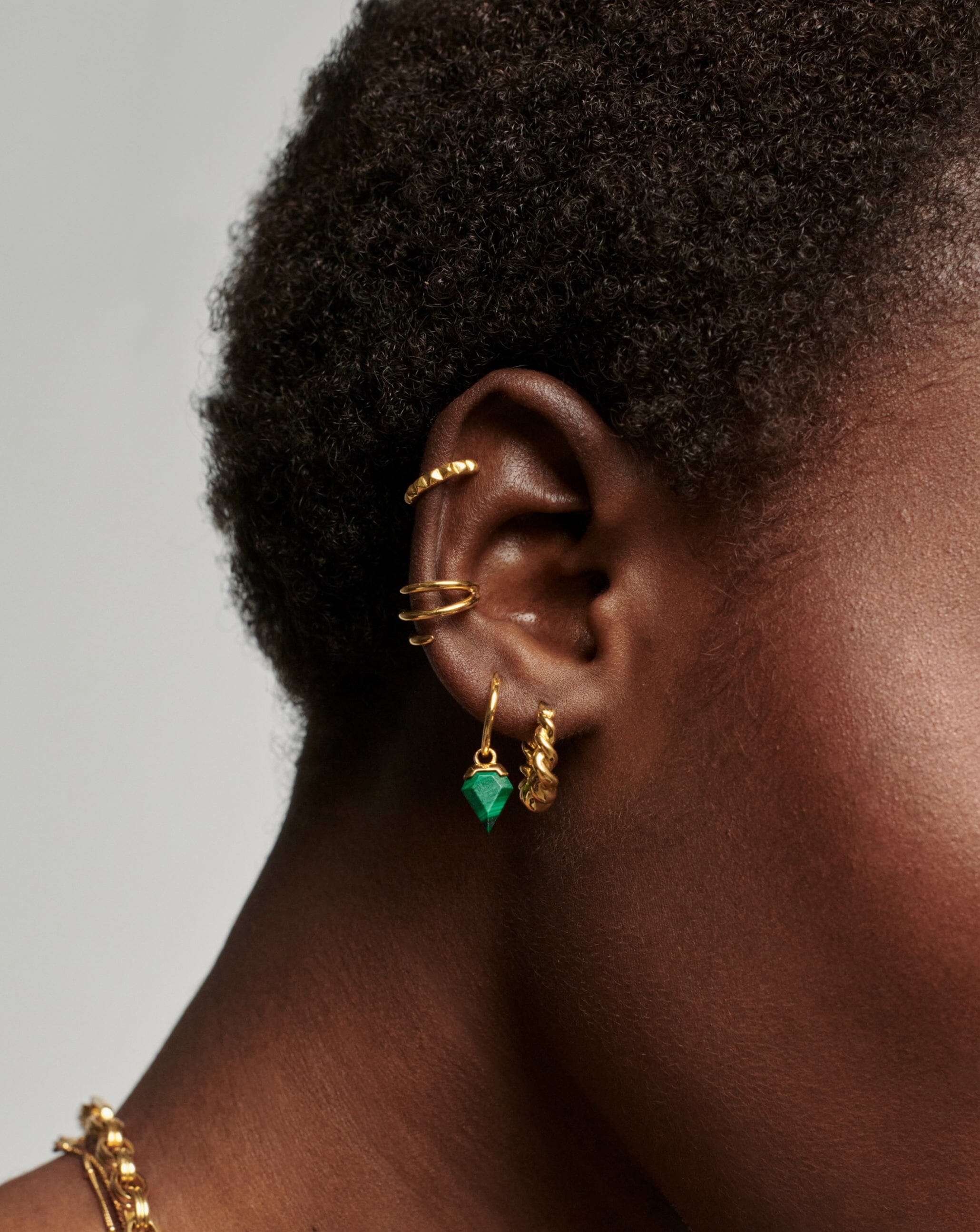 Mini Shield Hoop Earrings Earrings Missoma 