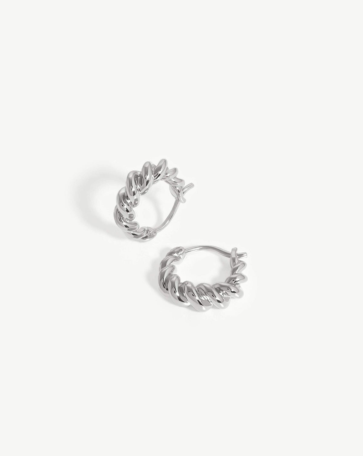 Small Tidal Hoop Earrings Sterling