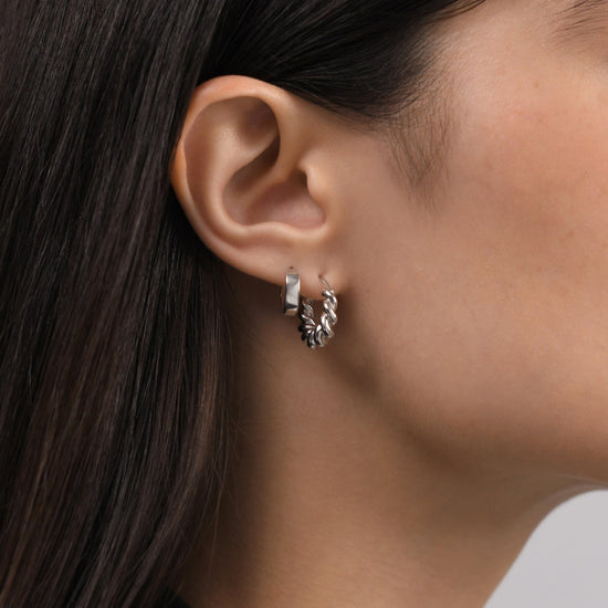 Mini Tidal Hoop Earrings | Sterling Silver Earrings Missoma 