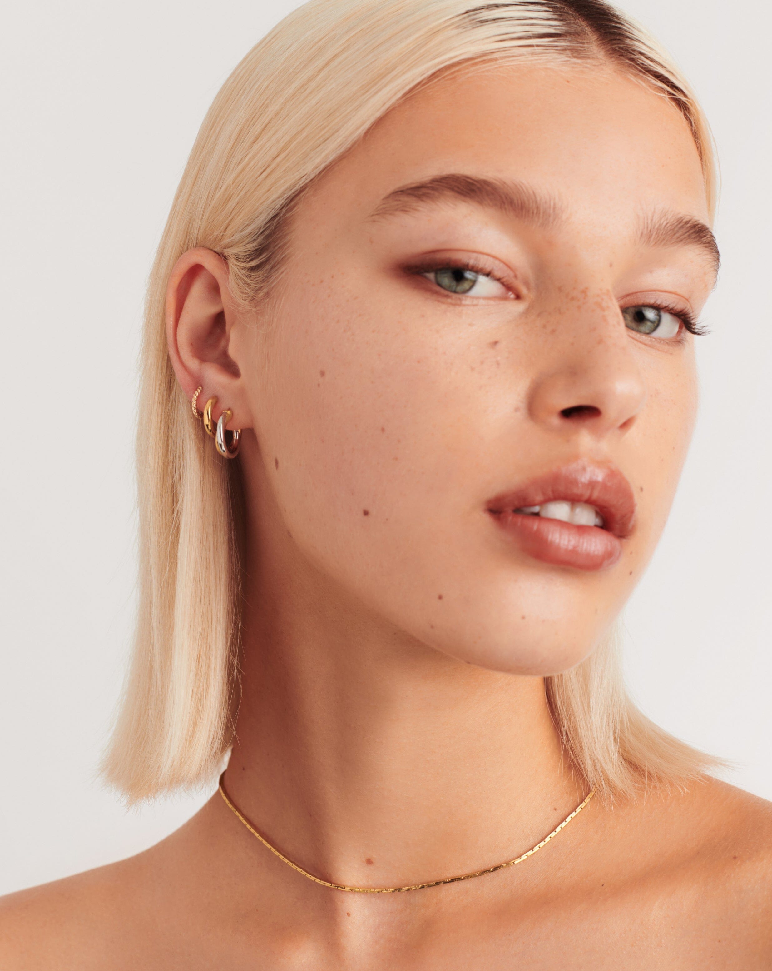 Mixed Metals Entwine & Tunnel Mini Hoop Earring Set Earrings Missoma 
