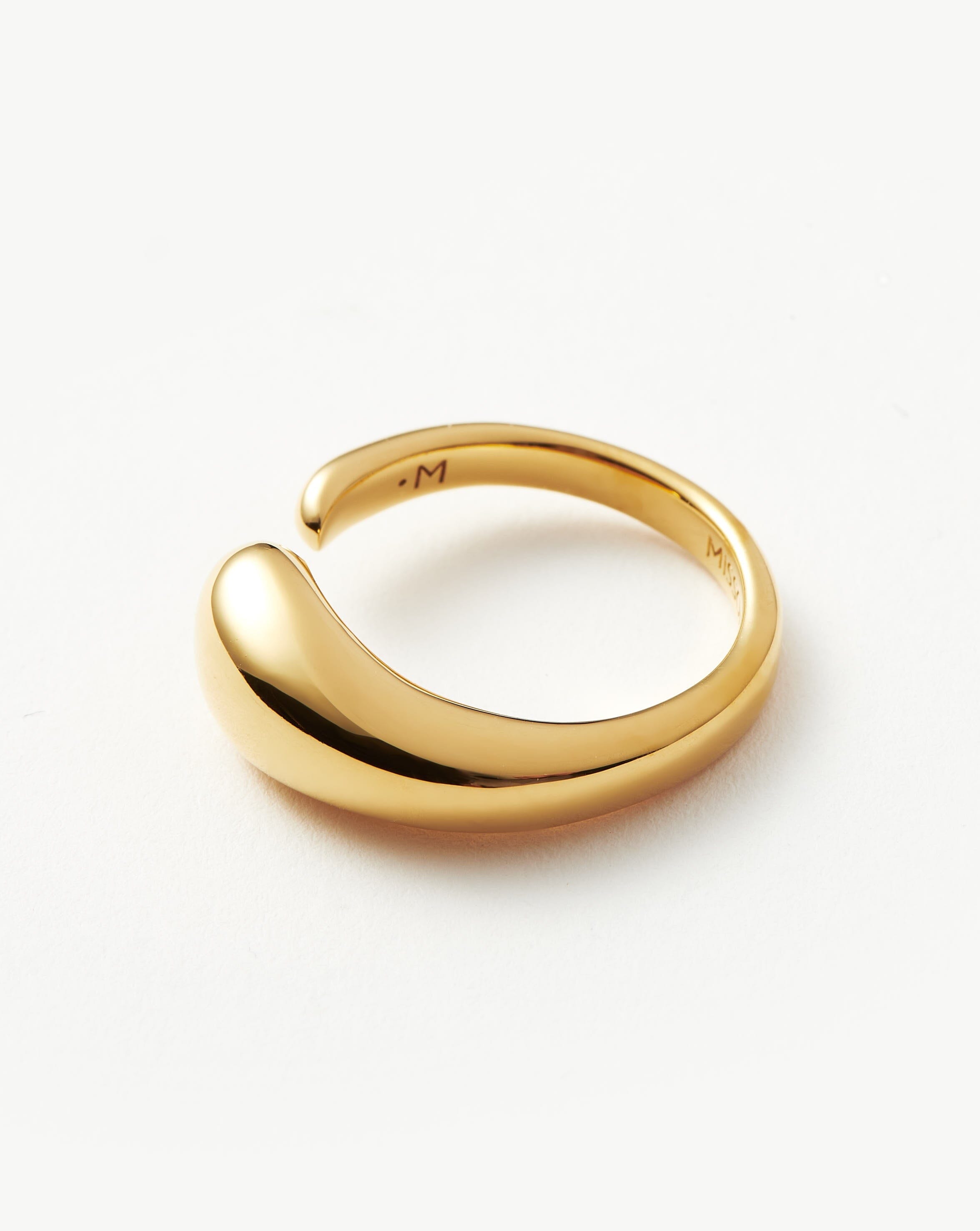 Molten Asymmetric Open Ring | 18ct Gold Plated Rings Missoma 