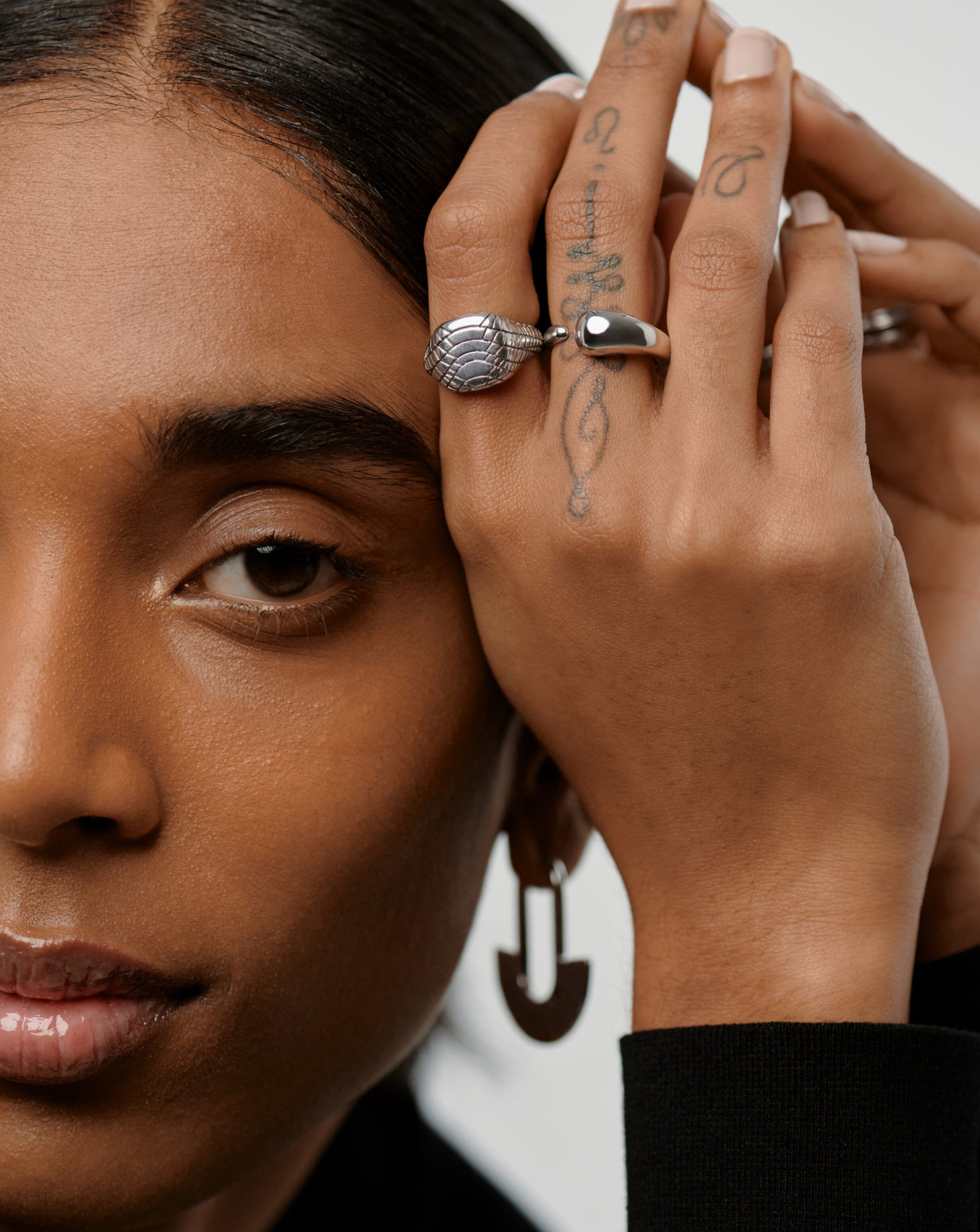 Molten Asymmetric Open Ring | Silver Plated Rings Missoma 
