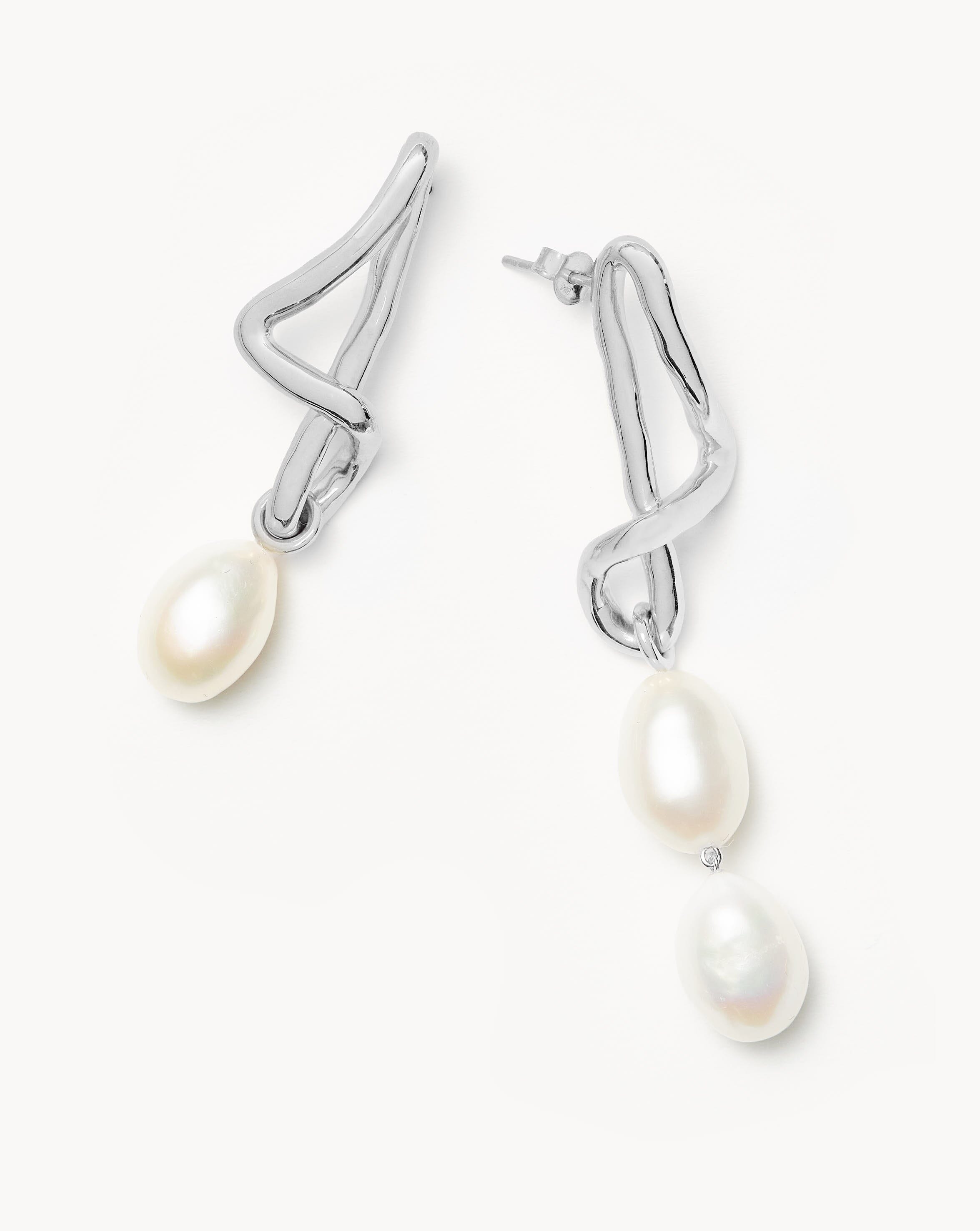 Molten Baroque Pearl Mismatch Drop Earrings Earrings Missoma 