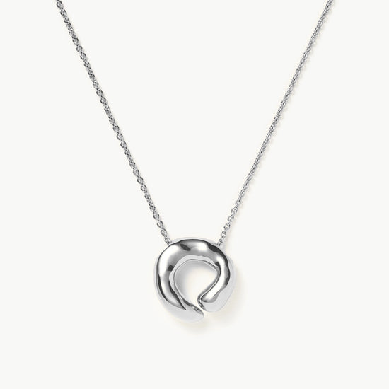 Molten Doughnut Pendant Necklace | Silver Plated Necklaces Missoma 