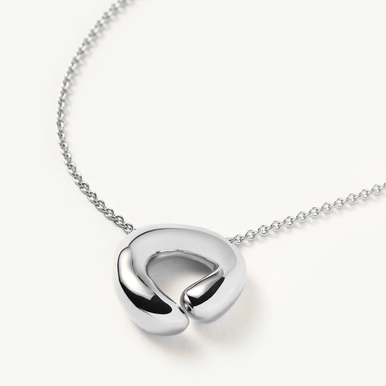 Molten Doughnut Pendant Necklace | Silver Plated Necklaces Missoma 