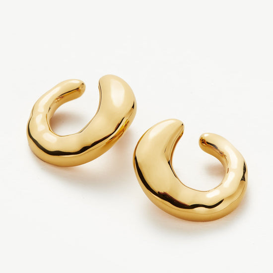 Molten Large Open Stud Earrings | 18ct Gold Plated Earrings Missoma 