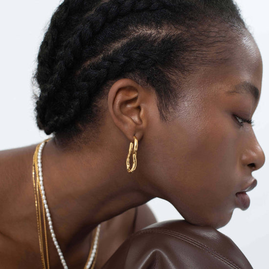 Molten Ovate Hoop Earrings Earrings Missoma 