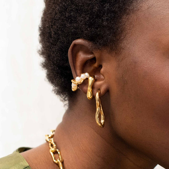 Molten Ovate Hoop Earrings Earrings Missoma 