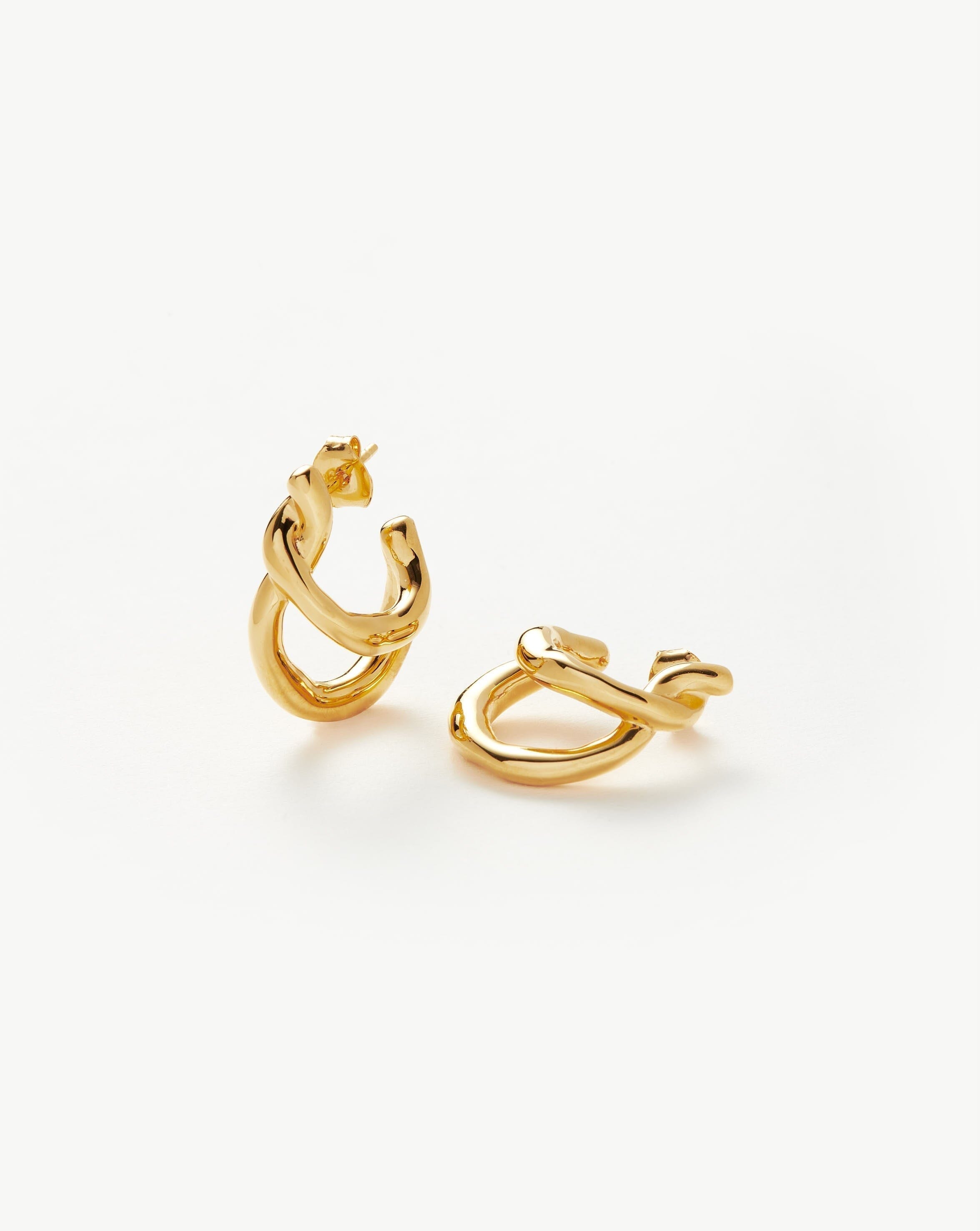 Molten Twisted Mini Double Hoop Earrings Earrings Missoma 