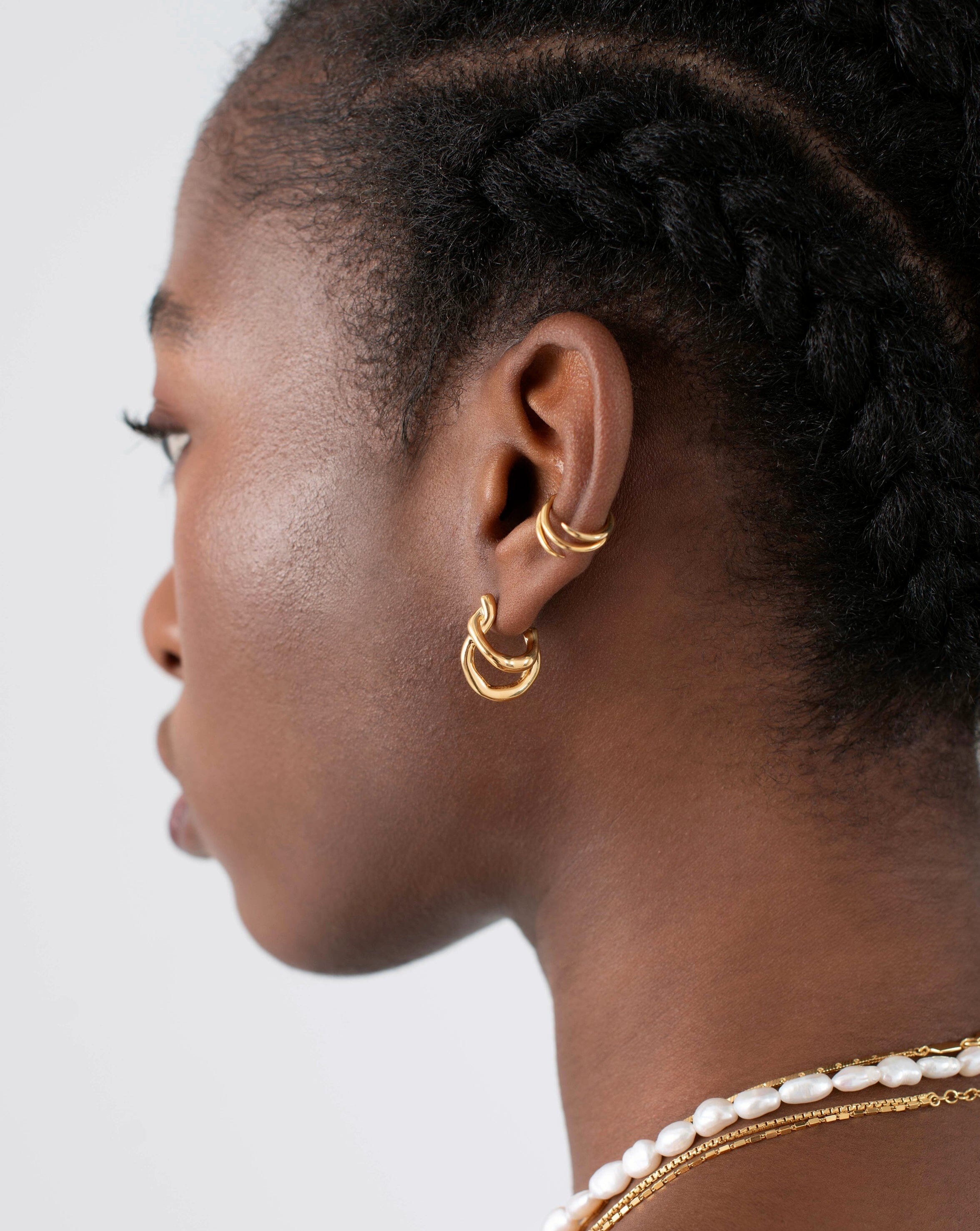 Molten Twisted Mini Double Hoop Earrings Earrings Missoma 