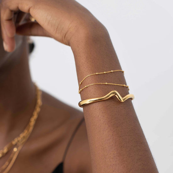 Molten Wave Cuff Bracelet Bracelets Missoma 